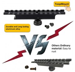 ToopMount Picatinny 레일 마운트 어댑터 전술 20mm 위버 스코프베이스 레일 12 슬롯 스코프 마운트 야외 스포츠 용 알루미늄 Picatinny 레일 세트