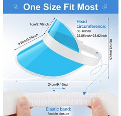 12 팩 유니섹스 플라스틱 썬 바이저 모자 바이저 모자 여성용 클리어 UV 보호 캡 Sunhat 남성용 골프 스포츠 야외 활동