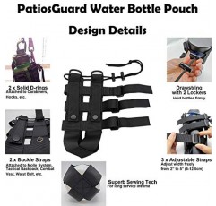 Molle 시스템용 PatiosGuard 전술 물병 주머니, 조정 가능한 야외 스포츠 주전자 캐리어 홀더(3가지 색상 사용 가능)