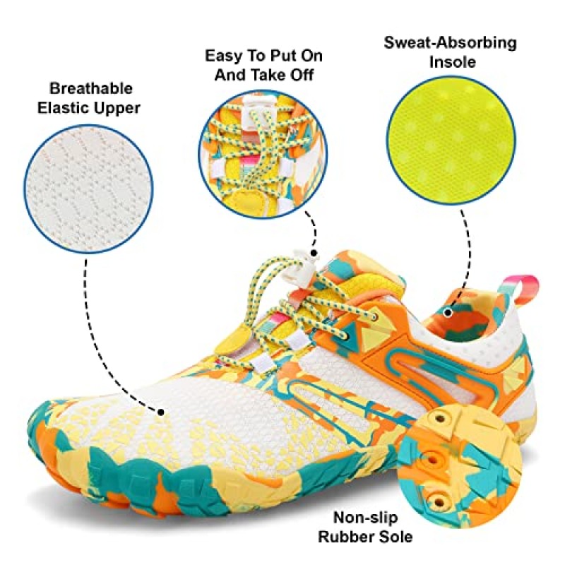 XIHALOOK 운동 하이킹 워터 슈즈 여성 남성 빠른 건조 맨발 해변 걷기 카약 서핑 트레이닝 신발