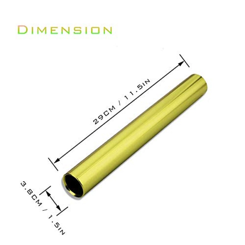 XMWangzi 알루미늄 트랙 필드 릴레이 배턴, 달리기 경주 팀용 경주 장비, 야외 스포츠 연습 선수, 부식 방지 고강도 매끄러운 표면에 적합