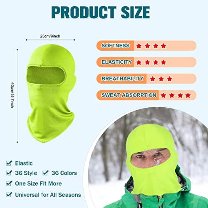 36 Pcs Balaclava 페이스 마스크 커버 UV 보호 방풍 페이스 보호 커버 야외 스포츠 오토바이 러닝 라이딩