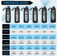 군사 선물 가게 미국 국기 20온스 스포츠 물병 | 절연 물병 | 스테인레스 스틸 물병 | 야외 스포츠, 하이킹, 캠핑 및 사이클링 - 수의사 소유