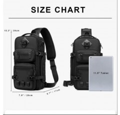 P & D 전술 어깨 슬링 가방 남자 배낭 14L 대용량 가슴 전술 야외 Crossbody 여행 팩 남자 남성을위한 방수 스포츠 가방