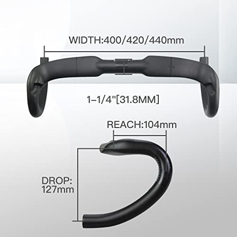 [미국 재고] RXL SL 카본 핸들바 로드 자전거 31.8mm 자전거 핸들바 400/420/440mm 사이클링 벤트 바 드롭 바