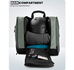 OutdoorMaster 38L 스키 부츠 가방, 스키 헬멧, 고글 및 장갑용 방수 바닥이 있는 항공 여행 스노우보드 부츠 배낭