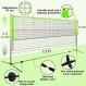 HuseWming 17FT 올인원 배드민턴, 피클볼 및 뒷마당용 어린이 배구 네트 세트, 휴대용 그물 3-5FT 조절 가능한 높이 네트가 포함된 야외 진입로 해변 스포츠 세트