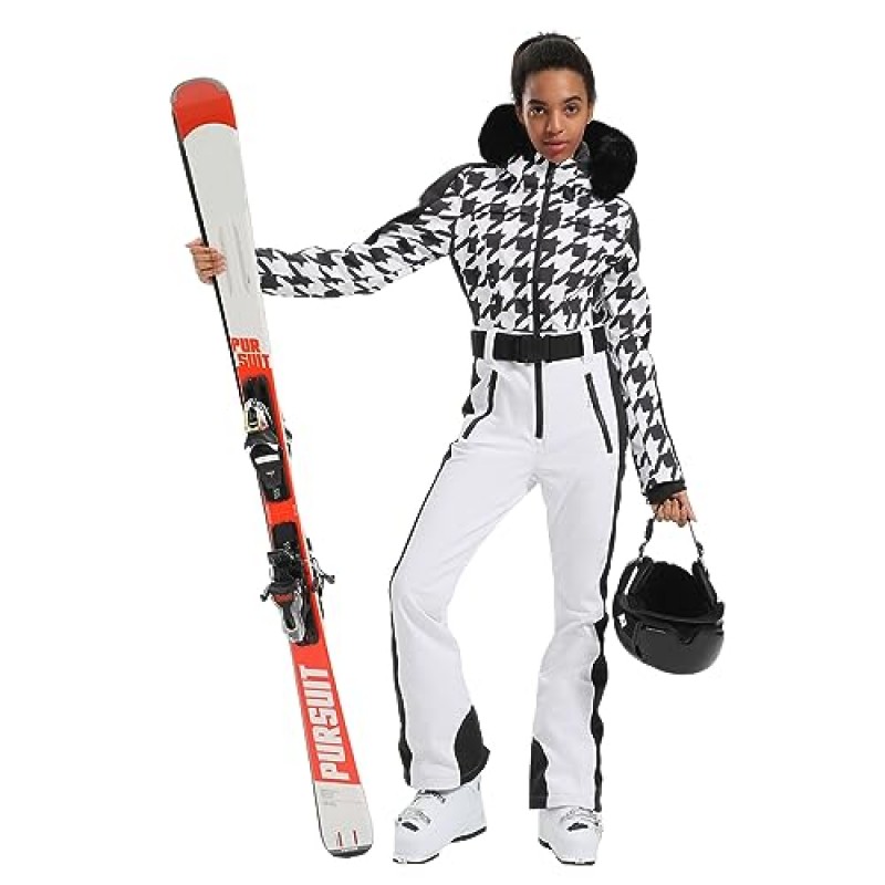 GSOU SNOW 여성용 방한복 원피스 스키 복 점프 슈트 방수 스키 Onesies Snowboardsuit 절연 따뜻한 겨울