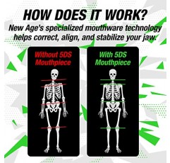 2팩 뉴 에이지 퍼포먼스 5DS 범용 피트니스 마우스 피스, 지구력, HIIT, 역도 및 모든 비접촉 스포츠를 위한 운동 성능 향상, 블랙