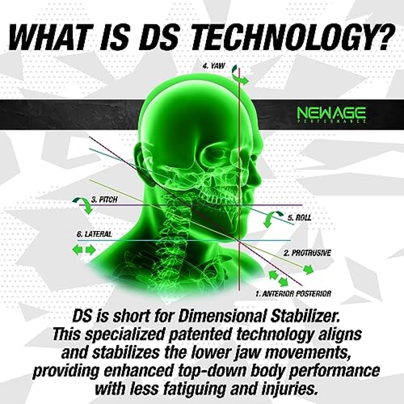 2팩 뉴 에이지 퍼포먼스 6DS 헤비 리프팅 마우스 피스, 스트롱맨, 파워리프터 및 역도 비접촉 스포츠를 위한 최대 근력 출력 증가, 블랙