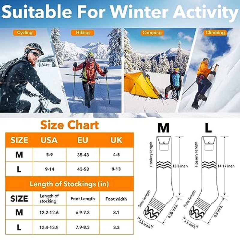 남성 여성을위한 5000mAh 충전식 가열 양말-APP 제어 전기 열 양말-야외 사냥 캠핑 스키를위한 빨 수있는 발 따뜻하게