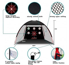 골프 네트, 잔디 매트가 포함된 10x7ft 골프 연습 네트, 뒷마당 운전용 골프 네트, 실내 실외용 골프 타격 시뮬레이터, 남성용 골프 선물, 훈련 장비, 스포츠 게임