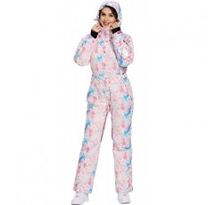 WANLISS Womens 원피스 다채로운 점프 슈트 Snowsuits 스노우 보드 스키 복 겨울 야외 스노우 스포츠 방수