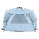 Easthills Outdoors Instant Shader 디럭스 XL 해변 텐트 Easy Up 99" 폭 4-6인용 Sun Shelter - 확장 지퍼가 달린 베란다 포함 블루