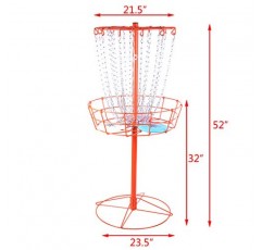 디스크 골프 바구니 휴대용 금속 디스크 골프 대상 플라잉 디스크 골프 연습 바구니 실내 및 실외