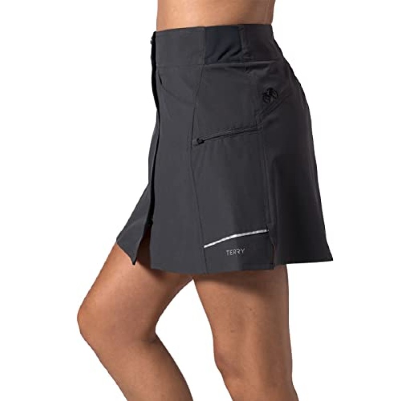 Terry Metro Skort, 탈착식 사이클링 패딩 라이너 반바지가있는 여성용 사이클링 Skorts 스커트, 골프 야외 스포츠