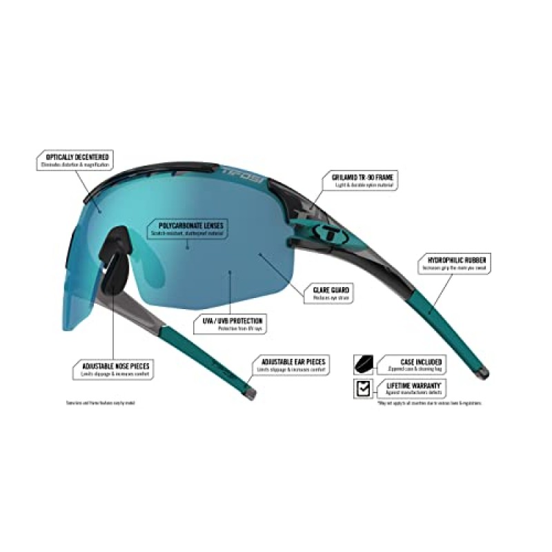 Tifosi Optics Sledge Lite 선글라스 - 사이클링(도로, 자갈, MTB), 야구 및 소프트볼에 이상적