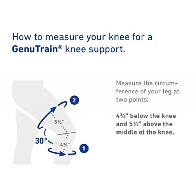 Bauerfeind - GenuTrain - 무릎 보호대 - 무릎 통증 완화 및 안정화를 위한 표적 지원, 약화, 부기 및 부상당한 무릎 완화 제공