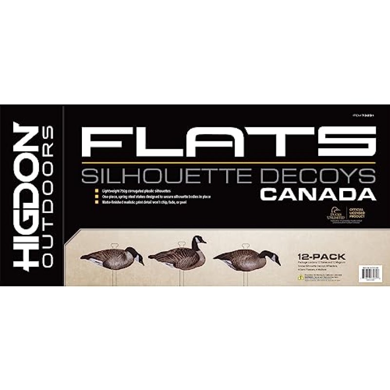 Higdon Outdoors Flats 매그넘 캐나다 스탠다드 실루엣, 12팩