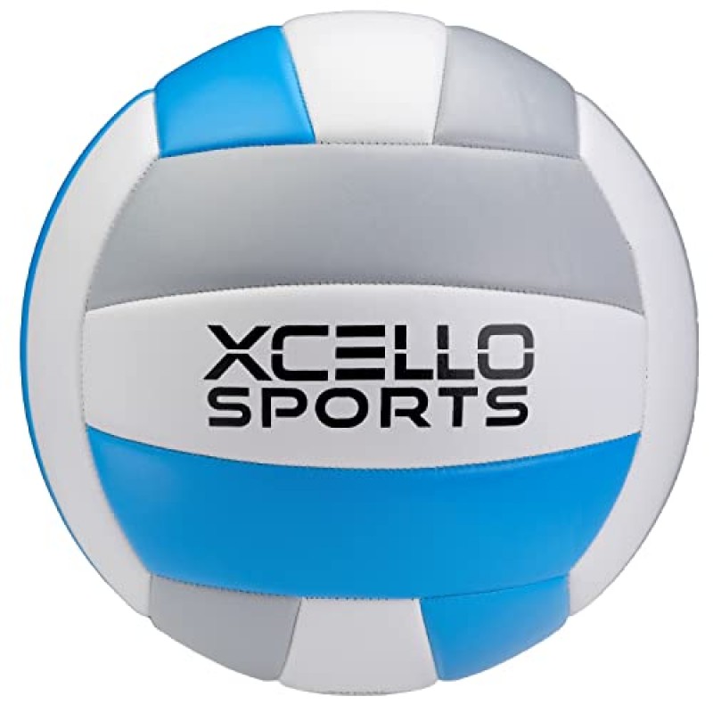 Xcello Sports 배구 다양한 그래픽(펌프 포함) 블루/그레이/화이트, 블루/핑크/화이트