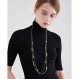 BULINLIN 여성을위한 계층화 된 실버 긴 목걸이 청록색 스톤 페르시 스트랜드 스웨터 체인 목걸이 엄마를위한 패션 의상 보석 선물