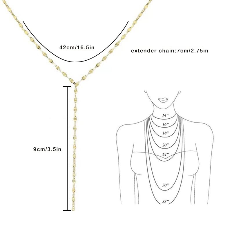 여성을위한 TOBENY 골드 긴 Lariat 목걸이 Danity Y 목걸이 14k 골드 도금 Y 자형 펜던트 목걸이 페르시 CZ 서클 드롭 목걸이 결혼식을위한 보석 선물