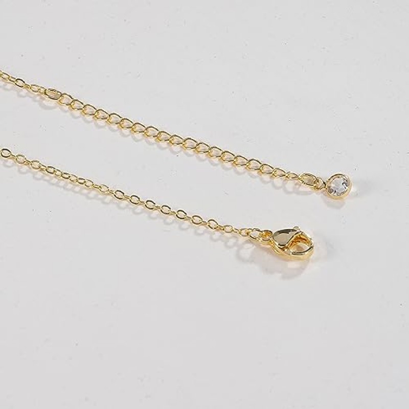 HLJEO 여성을위한 고상한 목걸이, 14K 금 도금 코끼리 꿀벌 고양이 개 곰 목걸이 귀여운 목걸이 간단한 금 목걸이