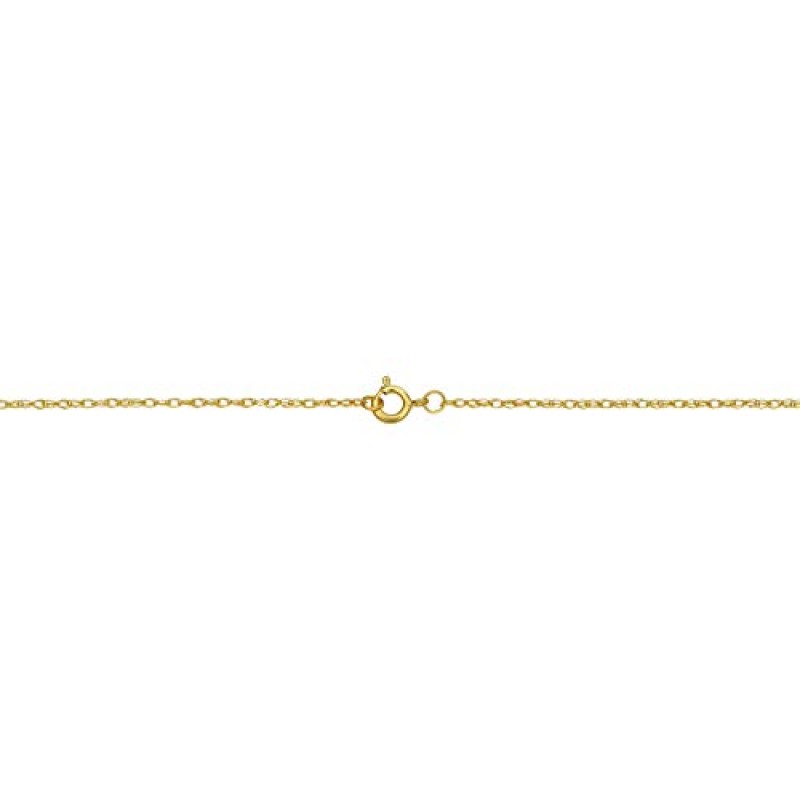 Kooljewelry 여성용 리얼 14k 옐로우 골드 로프 체인 펜던트 목걸이(0.7mm, 0.9mm, 1mm, 1.3mm 또는 1.5mm)