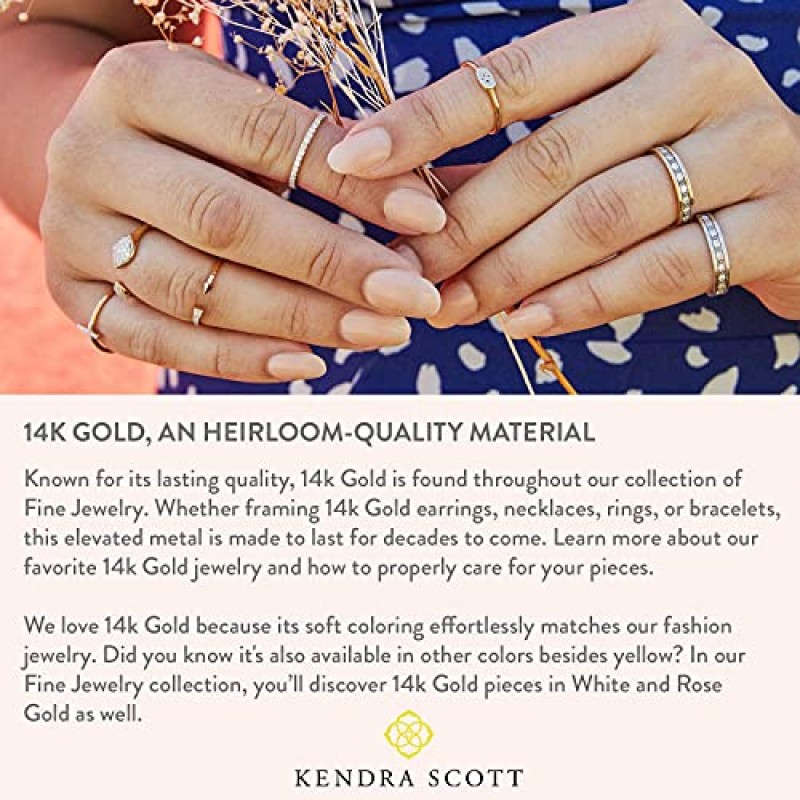 Kendra Scott 14k 골드 화이트 다이아몬드 크로스 펜던트 목걸이, 여성용 고급 주얼리