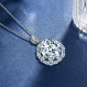 Moissanite 펜던트 목걸이 5CT 18K 화이트 골드 도금 실버 목걸이 Moissanite 다이아몬드 D 컬러 여성을위한 이상적인 컷 다이아몬드 목걸이 여성을위한 선물 엄마 여자 친구