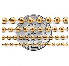 925 스털링 실버 이탈리아 솔리드 비드 볼 개 태그 체인 목걸이 -18K 골드 도금 비드 볼 체인 목걸이는 여성 및 남성용 선물 상자와 함께 제공됩니다 - 이탈리아산