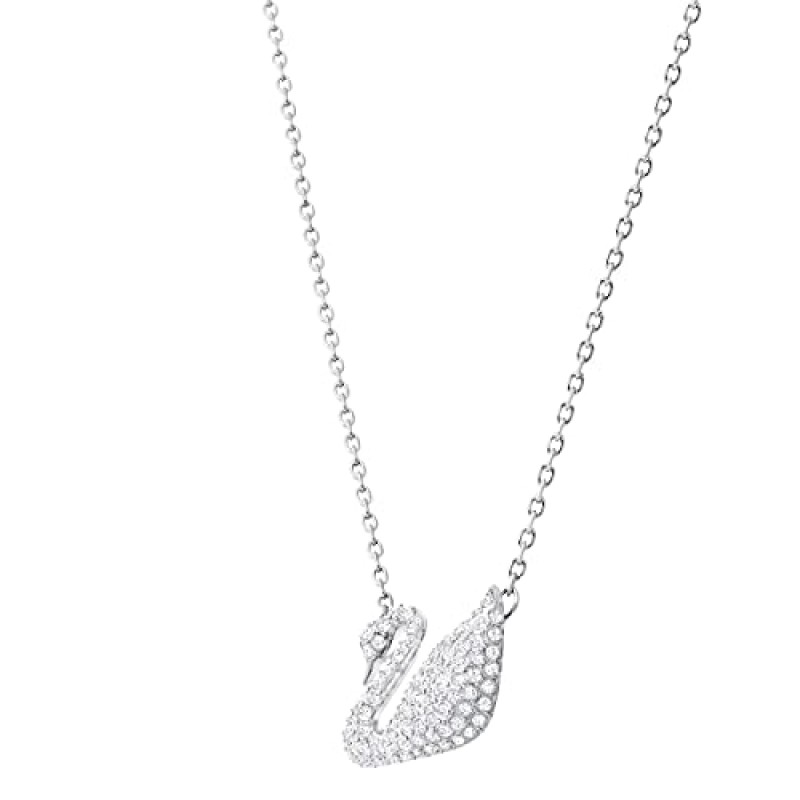 SWAROVSKI SWAN 목걸이, 화이트, 로듐 마감