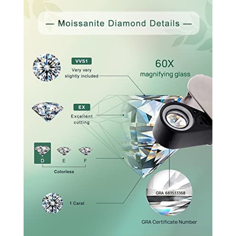 SHOWNII Moissanite 다이아몬드 하트 목걸이 925 스털링 실버 18K 화이트 골드 체인 펜던트 목걸이 1ct/2ct 크리스마스 결혼 기념일 생일 발렌타인 데이 선물 여성용 여자 친구 쥬얼리 18 인치