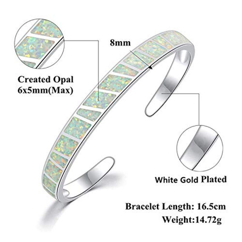 CiNily 여성용 커프 팔찌, 오팔 팔찌 팔찌 골드 도금 저자 극성 여성용 보석 오픈 커프 팔찌 팔찌