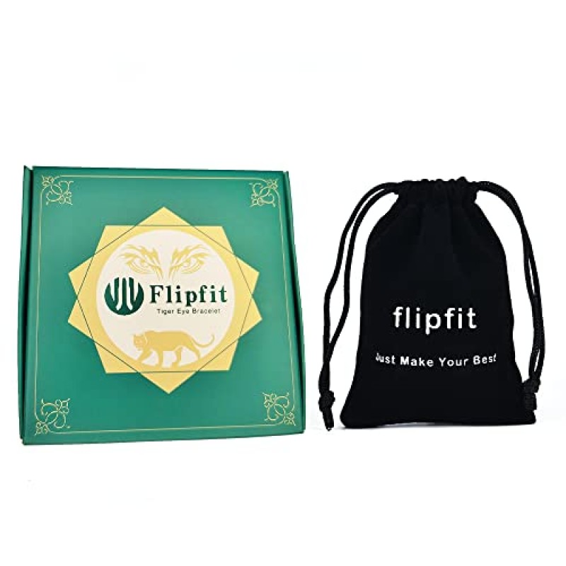 천연 타이거 아이 팔찌, 8MM 비즈 팔찌, 땋은 선물 팔찌 & 스트레치 선물 팔찌를 위한 Flipfit 아버지의 날 선물