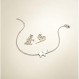 FANCIME 행운의 코끼리 팔찌 925 스털링 실버 높은 광택 미니 작은 코끼리 매력 가족 링크 팔찌 쥬얼리 여자를위한 생일 선물 여자, 15 + 3 cm