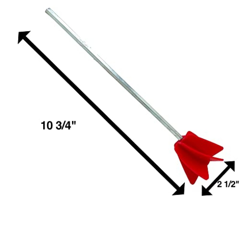 Edward Tools 페인트 믹서 드릴 부착물 - 1갤런 페인트 에폭시, 수지, 실리콘용 나선 믹서 - 일관되고 균일한 흐름 교반기 패들 - 모든 3/8인치 이상의 드릴과 작동(2)