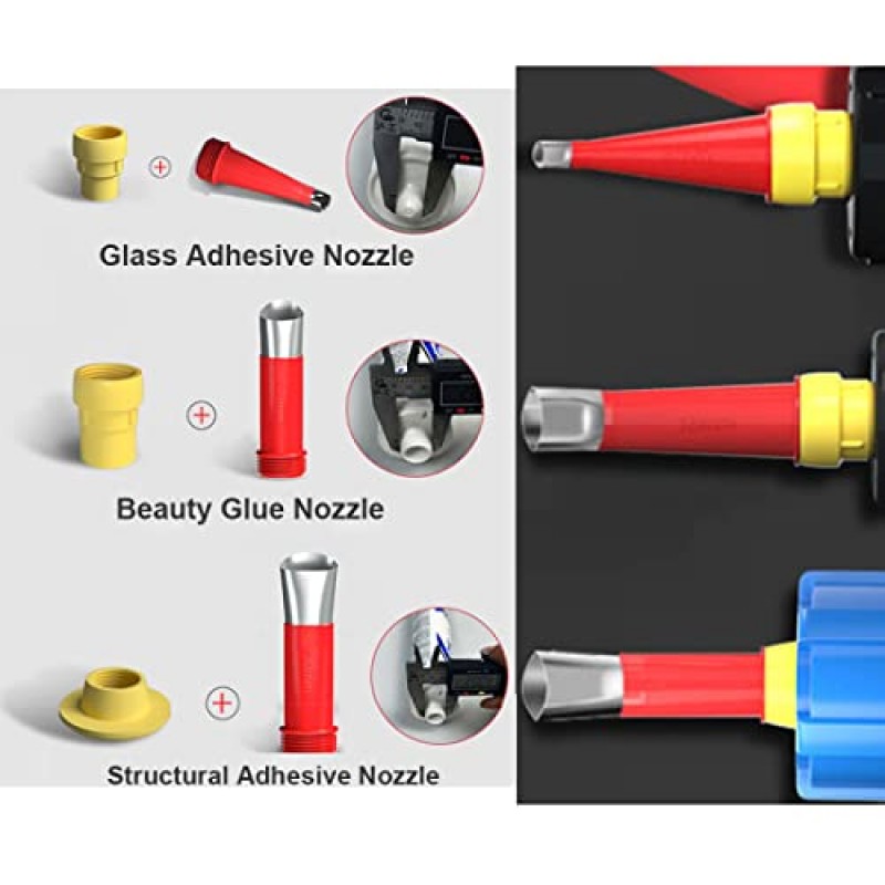 27개 코킹 피니셔 키트, 재사용 가능한 코킹 노즐 코팅 15개 코킹 노즐 애플리케이터 코킹 도구 키트(8개 커넥터 코킹 건 및 4개 그라우트 스크레이퍼 포함)