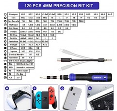 STREBITO 정밀 드라이버 세트 191피스 멀티 비트 드라이버 1/4인치 너트 드라이버 홈 개선 도구 컴퓨터, iPhone, 노트북, PC, 휴대폰, PS4, Xbox, Nintendo용 전자 수리 키트