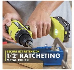 RYOBI ONE+ 18V 무선 1/2인치 드릴/드라이버(공구 전용) PCL206B 검정색 녹색