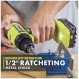 RYOBI ONE+ 18V 무선 1/2인치 드릴/드라이버(공구 전용) PCL206B 검정색 녹색