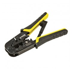 Klein Tools VDV226-011-SEN 크림퍼, 올인원 래칫팅 모듈형 데이터 케이블 크림퍼/와이어 스트리퍼/와이어 커터, RJ45, CAT5e, CAT6, CAT6A용