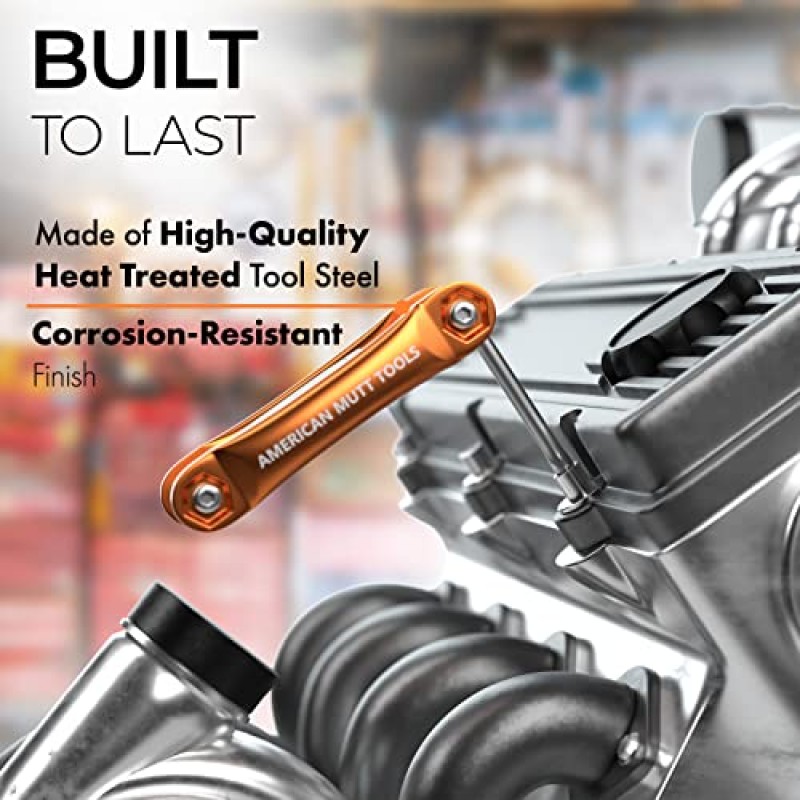 AMERICAN MUTT TOOLS 변조 방지 Torx 세트 – 보안 Torx 세트, 중간에 구멍이 있는 별 도구 | 변조 방지 알렌 렌치 세트, 보안 육각 키 세트, 접이식 Torx 키 세트, 별 렌치 세트, 별 키