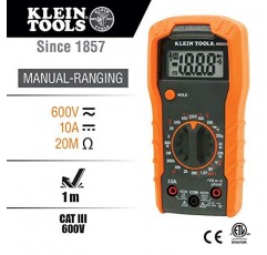 Klein Tools 69149P 전기 테스트 키트(디지털 멀티미터, 비접촉 전압 테스터 및 전기 콘센트 테스터, 리드 및 배터리 포함)