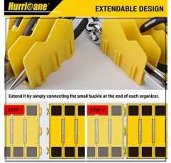 HURRICANE 플라이어 정리함 랙, 미끄럼 방지 고무 베이스가 있는 10슬롯 플라이어 커터 정리함 랙, 도구 정리함, 도구 서랍 도구 상자 정리함 및 보관함, 확장 가능한 디자인, 높이 3인치에 맞음, 2팩