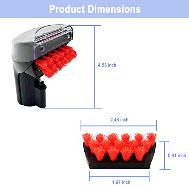 1400B 1400B 1425 1400W 1400 1844 2290A 시리즈, 검정색, 브러시 1개, 교체 브러시 2개용 Bissell Little-Green 직립형 및 휴대용 카펫 클리너용 1400B 리틀 그린 3