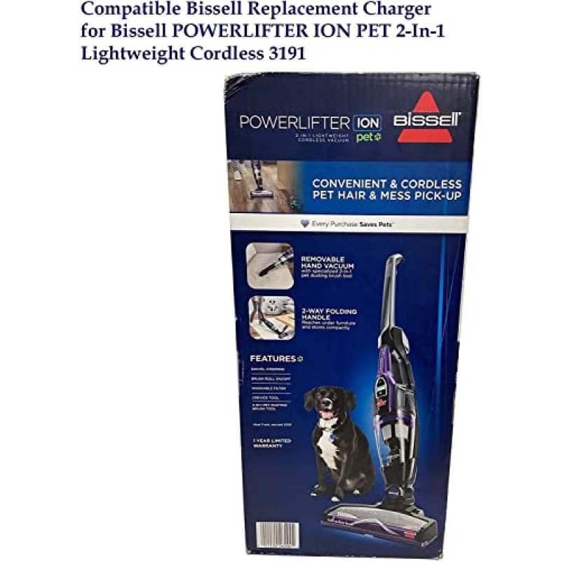 Bissell 3061 3190 3190A 31902 PowerSwift Ion Pet 3191 3191C 10.8V 리튬 이온 배터리 무선 Vacuum14V 0.8A 2-in-1 무선 스틱 진공 E-Tek ZD12D140080US용 교체 충전기