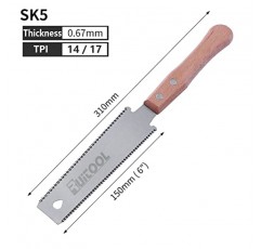 RUITOOL 일본 손 톱 6 인치 더블 에지 양면 당김 톱 Ryoba SK5 유연한 블레이드 14/17 TPI 플러시 컷 너도밤 나무 손잡이 목공 도구 용 목재 톱