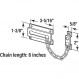 Defender Security U 9909 체인 도어 가드 - 도어 및 주택 보안용 도어 체인 잠금 장치, 3-5/16", 견고한 황동 구조 및 둔한 크롬 마감(싱글 팩)