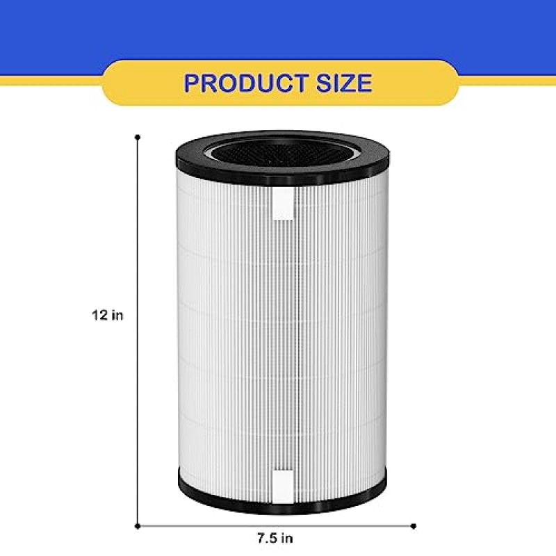 AP-T45 AP-T40FL HEPA 교체 필터 1461901과 호환 홈딕스 토탈클린 5-in-1 공기청정기, AP-T40 AP-T45WT AP-T40WT AP-T45-BK AP-T45-WT AP-T40WTAR, 화이트, 1팩